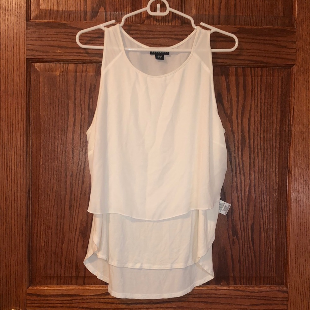 Express White Layered Tank Top - Picture 1 of 5